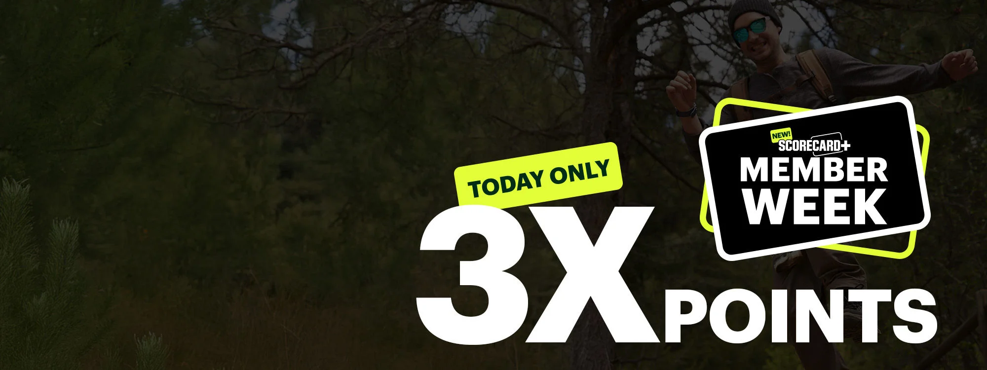 New! ScoreCard+ Member Week. Today Only. 3X Points.