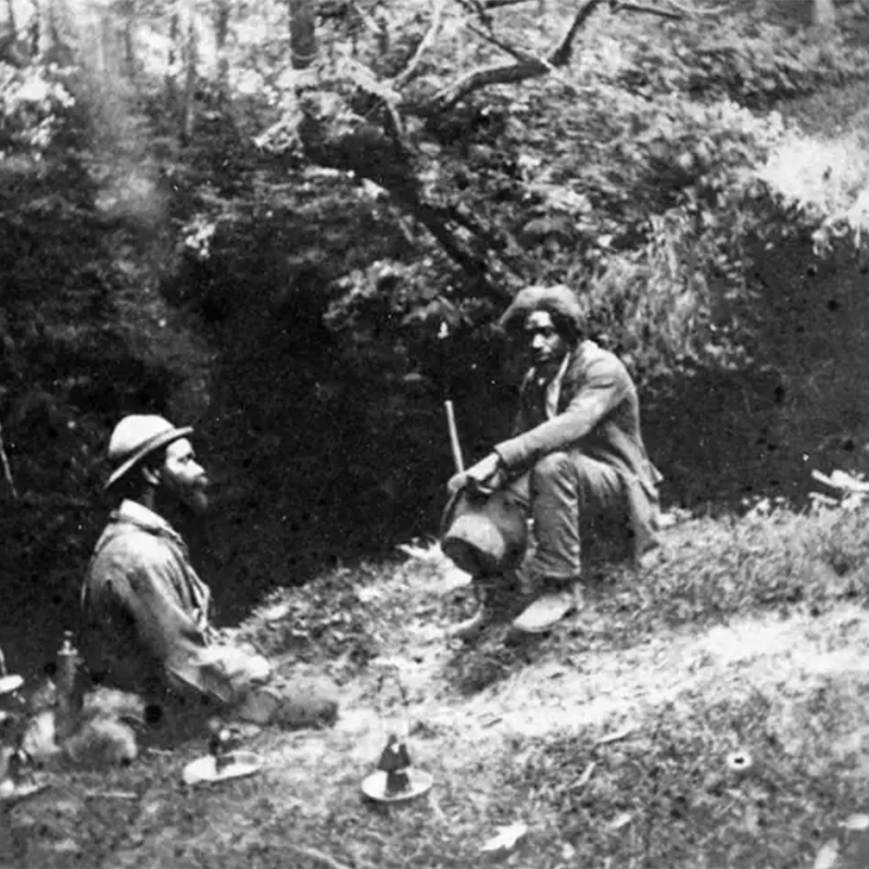 Mat (left) and Nick (right) Bransford near the entrance to Mammoth Cave.