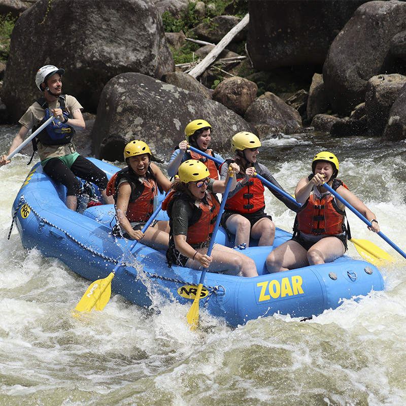 Rafter's on a guided tour with Zoar Outdoors