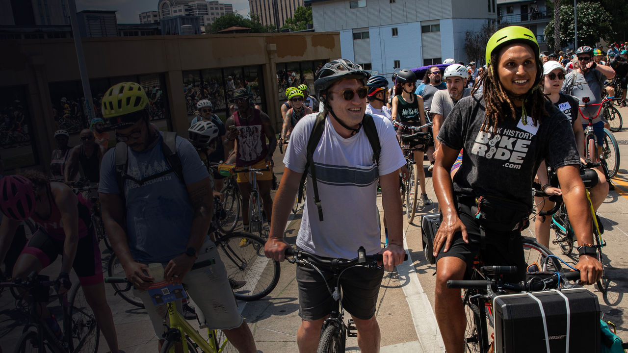 Talib Abdullahi during Black History Social Ride