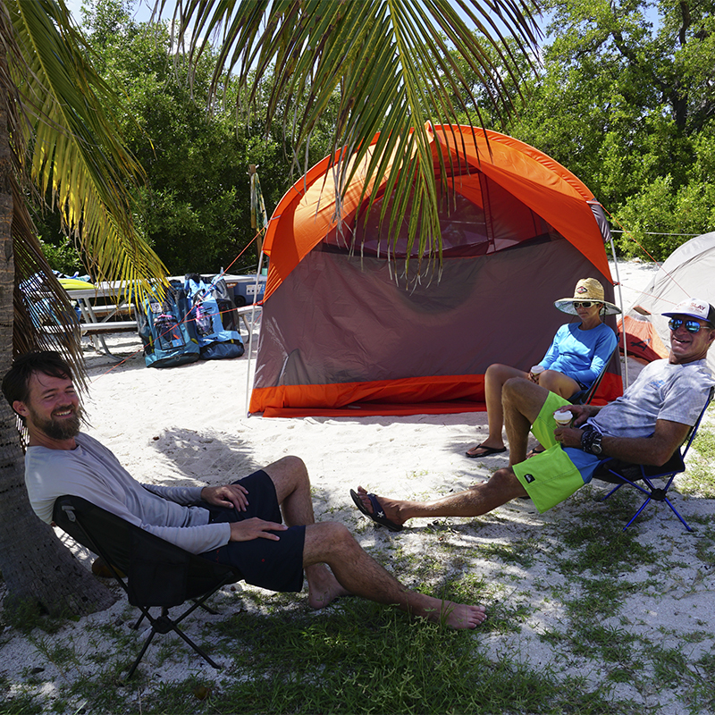 A view of the campground at Dry Tortugas
