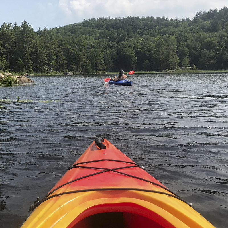 Summer adventures in New Hampshire kayaking in Pawtuckaway State Park