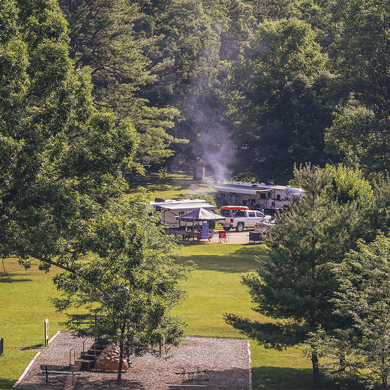 A view of Sherando Lake campground 