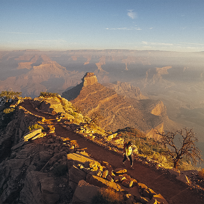 A person hiking along the Arizona Trail