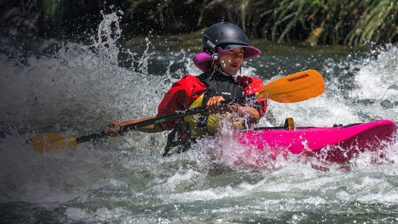 A participant of Paddle Tribal Waters 2022 