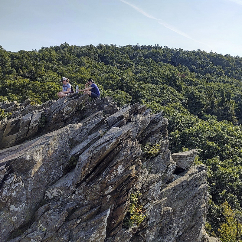 Hikers at Humpback Rocks
