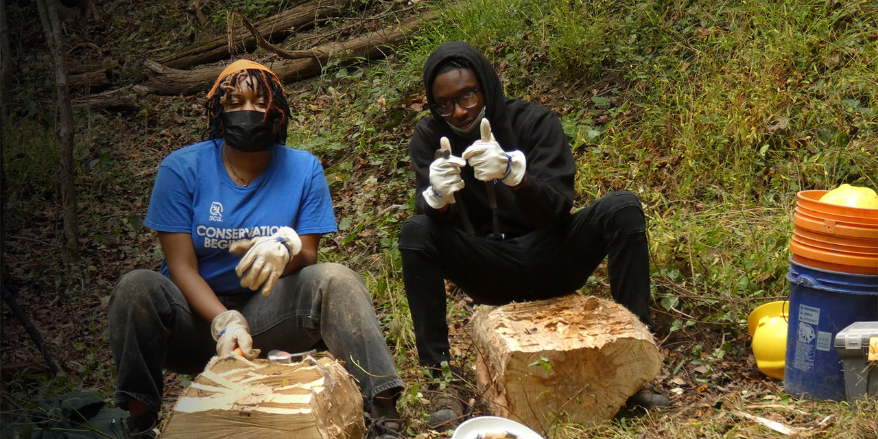 Student Conservation Association Urban Green Crew members