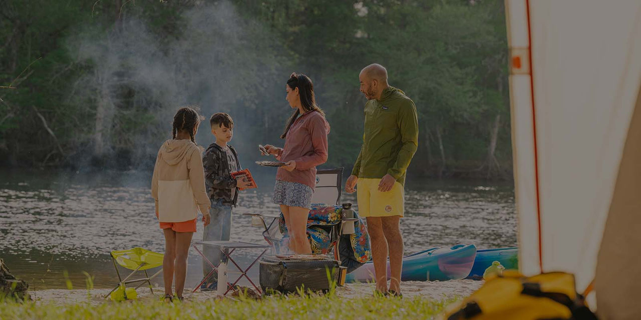 Family camping at Lake of the Woods in Southern Oregon.