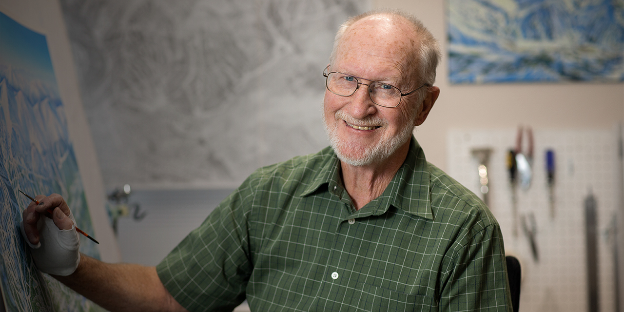 James Niehues works in his home studio in Parker, Colorado 