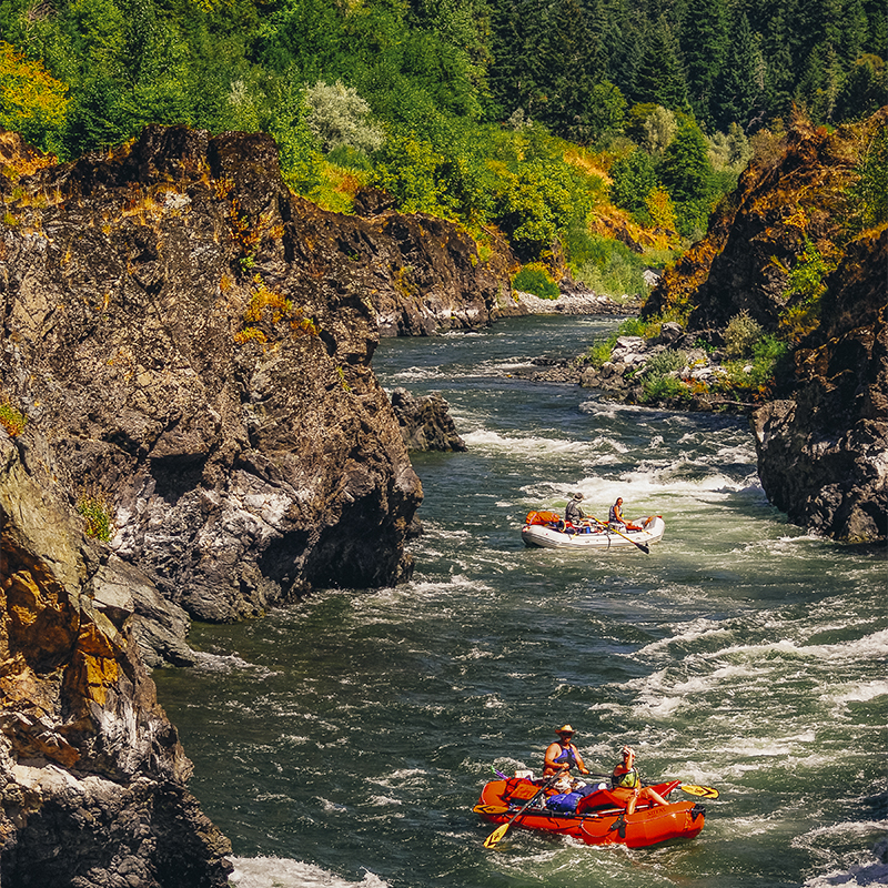 Rafting on the Wild and Scenic Rogue River in Oregon.