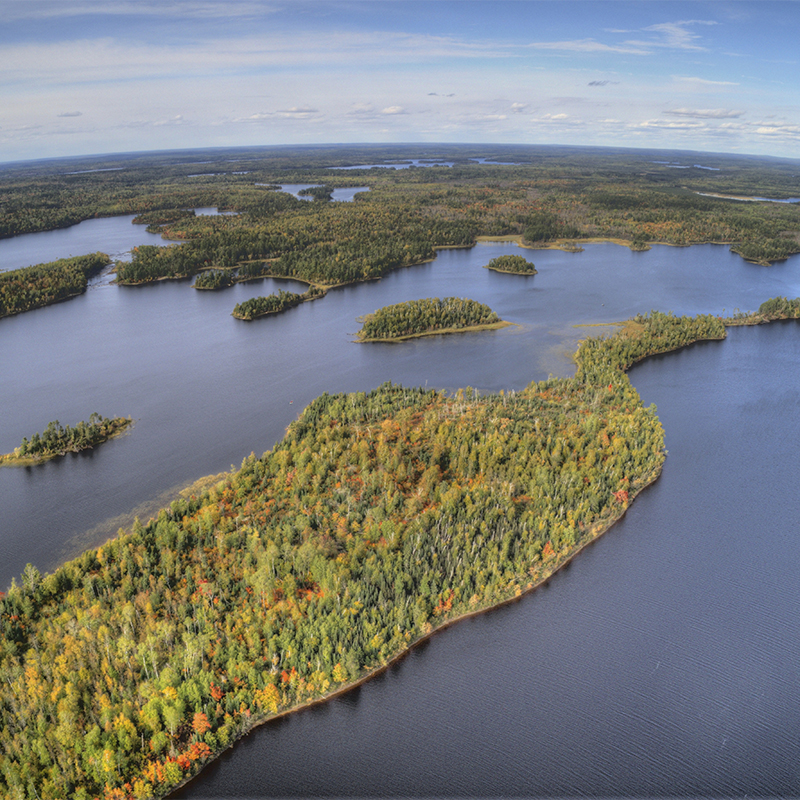 Boundary Waters Canoe Area seen from above