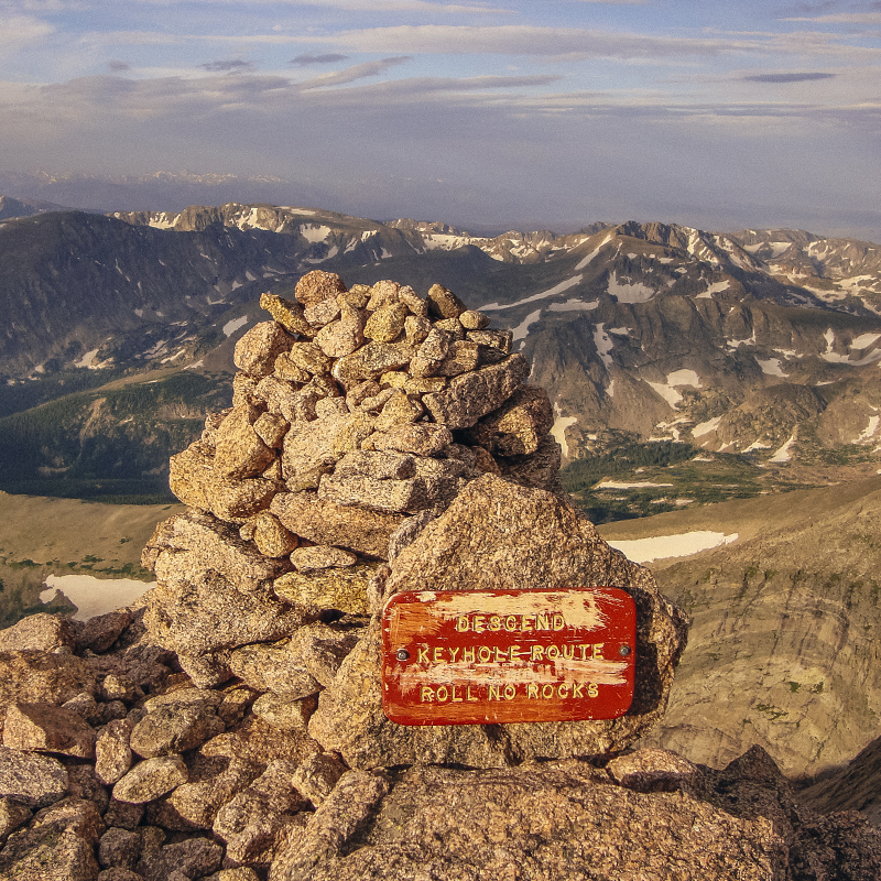 The keyhole route on Longs Peak in Rocky Mountain National Park