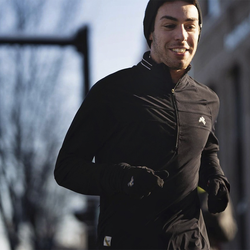  David Melly running in the winter