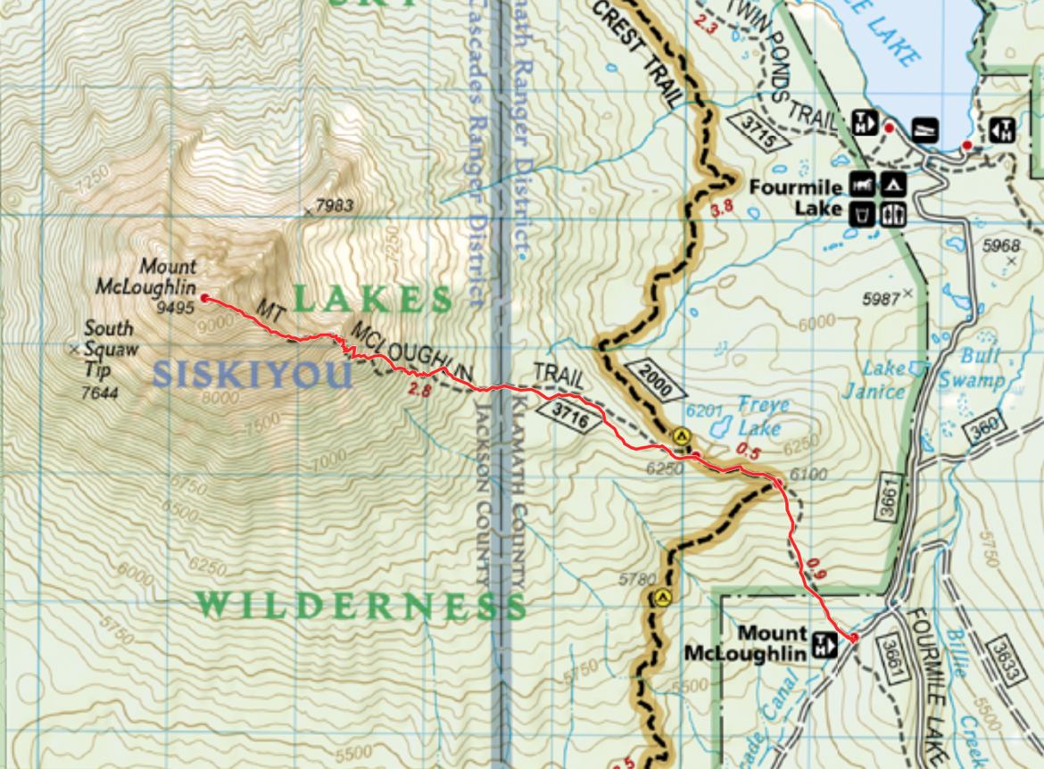 A map of Fish Lake 